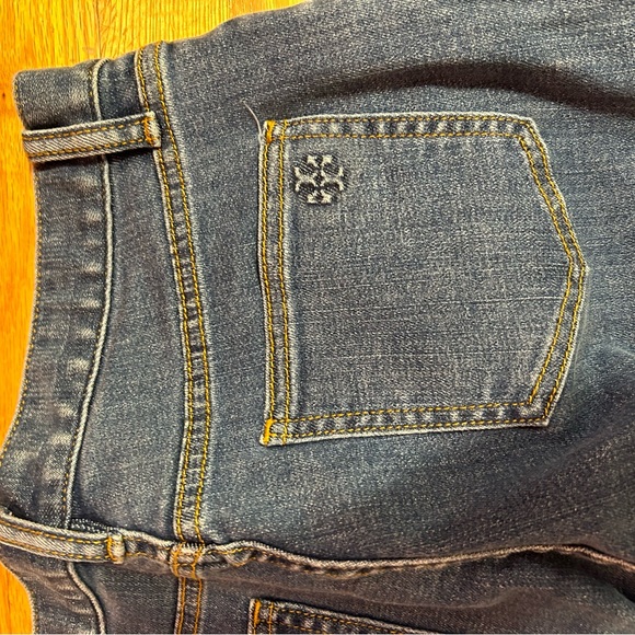 Tory Burch Wide Leg | White Fringe Connor | Cropped Bottom Jeans - Picture 5 of 5